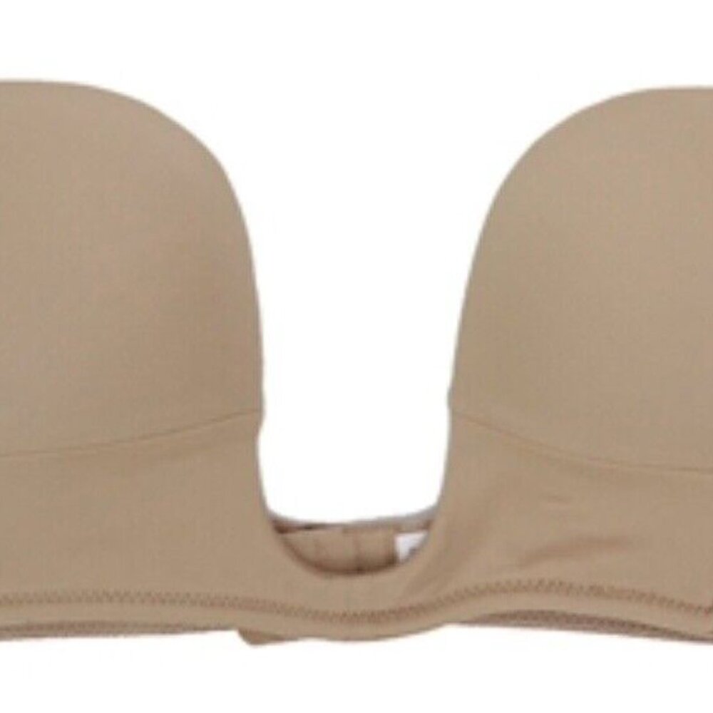 40B Fullness Women's Ultra Deep Cleavage Push Up Padded Low Cut Plunge V Bra